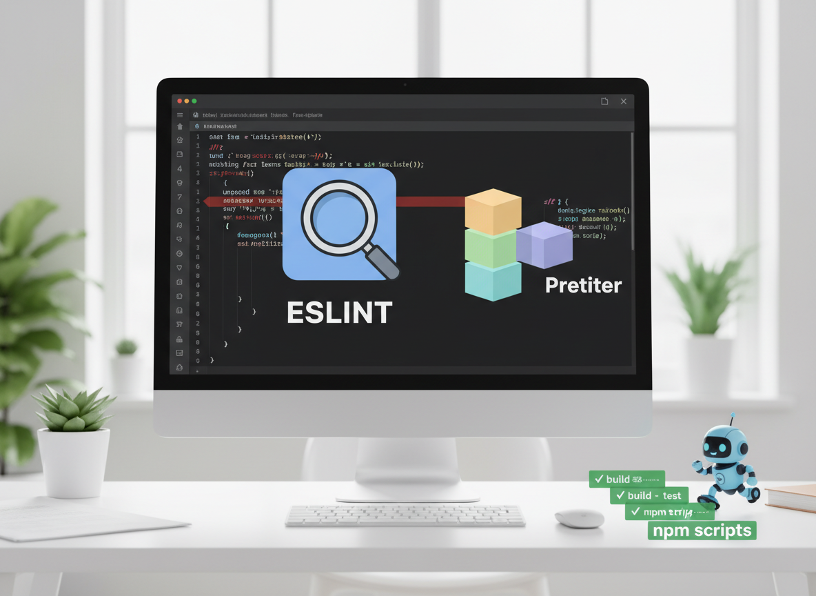 Lint dengan ESLint; Pemformatan Prettier — ilustrasi 1