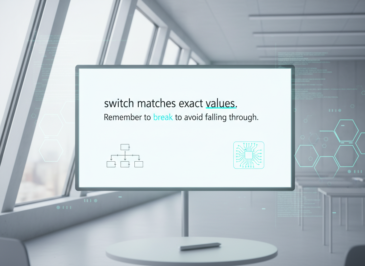 if/else og switch — grundlæggende mønstre — illustration 4