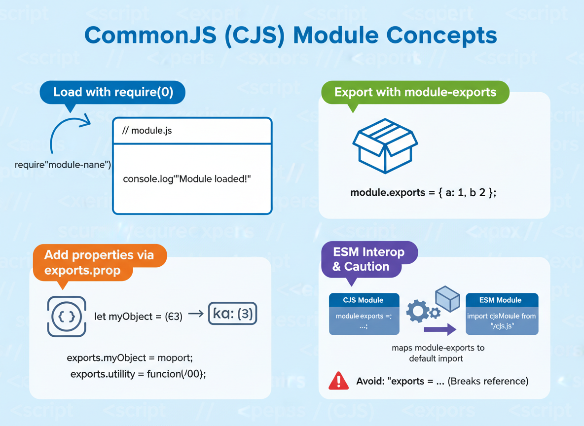 CommonJS basics — require/module.exports and exports — illustration 8