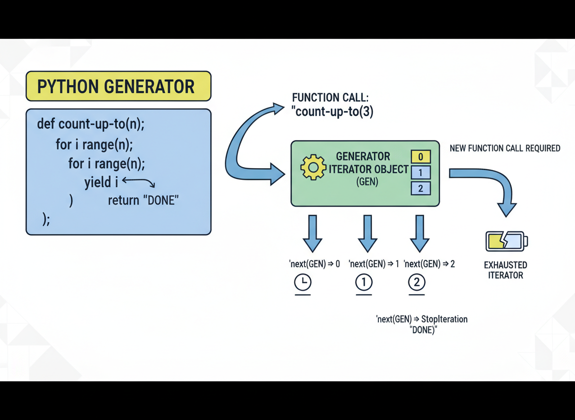 Generatorfunktioner, yield och små pipelines — illustration 6