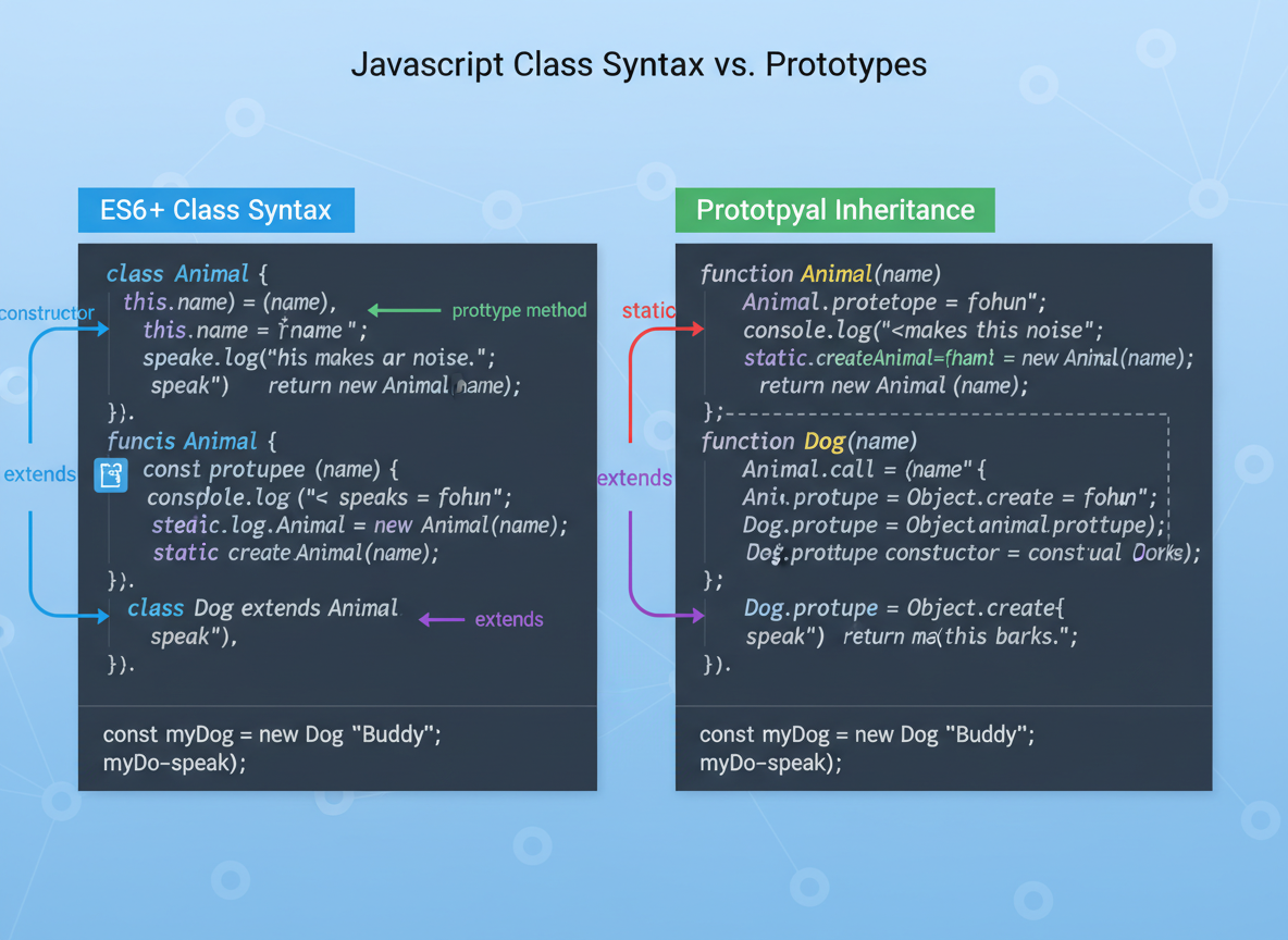 Składnia klas (zapowiedź): constructor, metody, static, extends — ilustracja 1