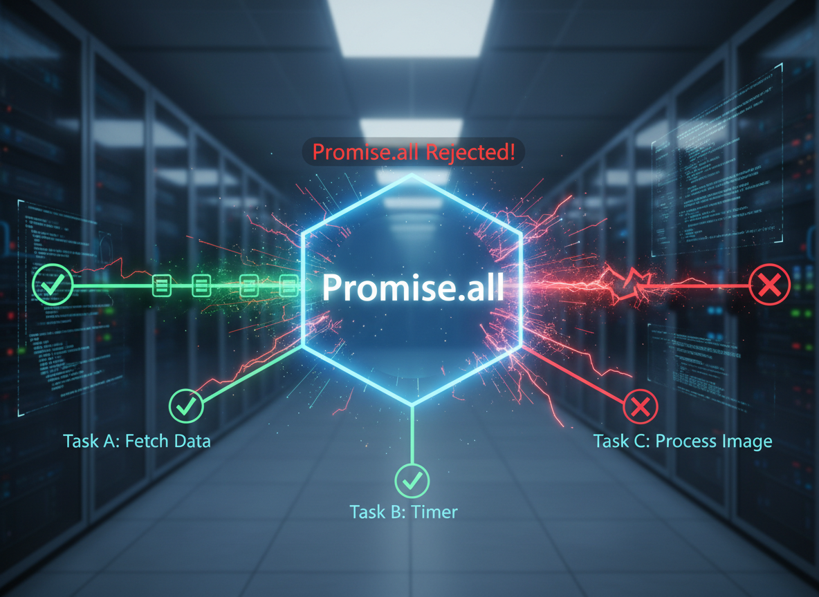 Promise.all / any / race / allSettled — اختيار الأداة المناسبة — رسم توضيحي 2
