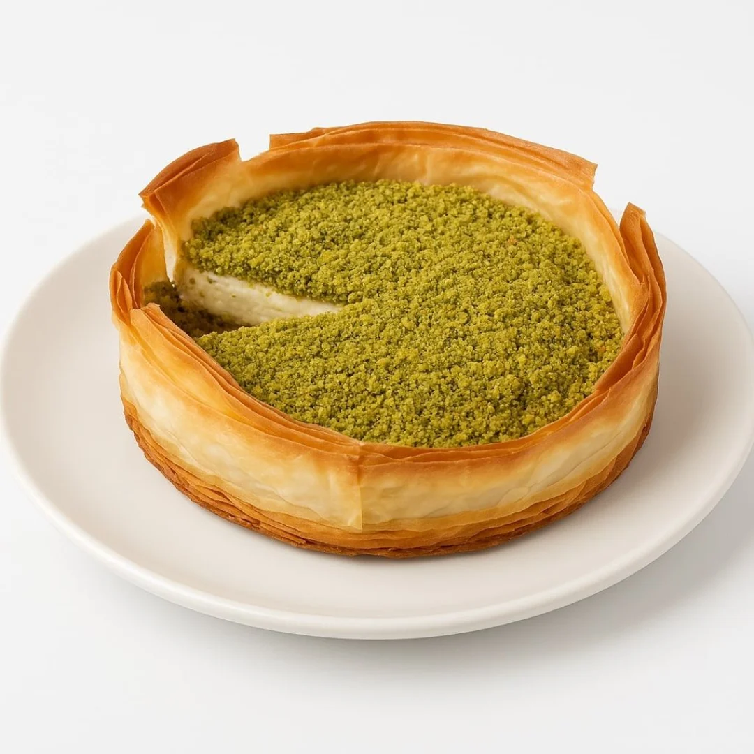 Pistachio kunefe - traditional Turkish dessert