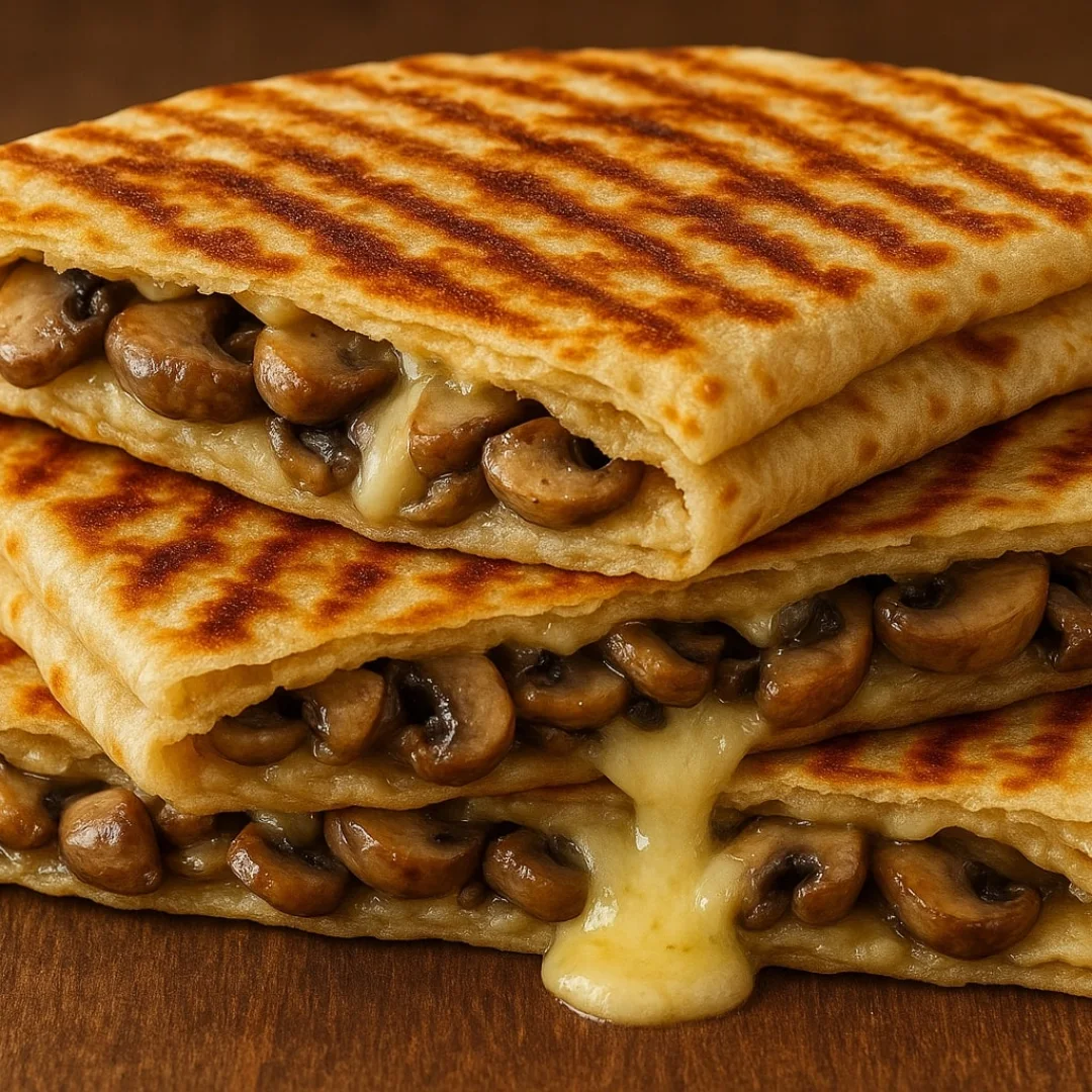 Mushroom cheese toast sandwich